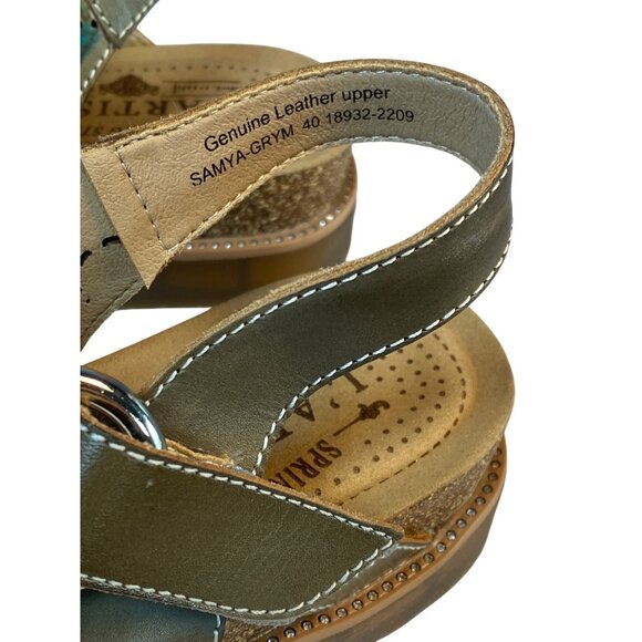 New L'Artiste By Spring Step Samya Toe Loop Sandal in Grey Multi W's EU 40 - Picture 10 of 17